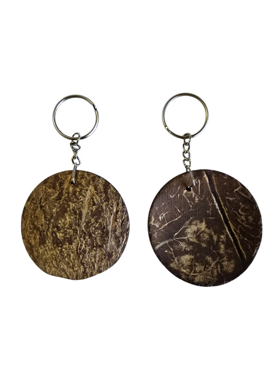 Real Coconut Shell Keychain