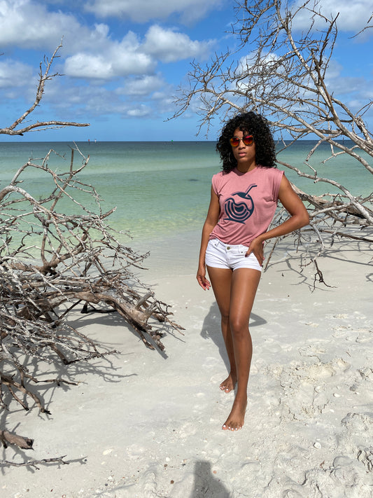 Coconut Vibes Graphic Women's Flowy Muscle Tee