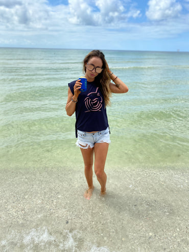 Coconut Vibes Graphic Women's Flowy Muscle Tee