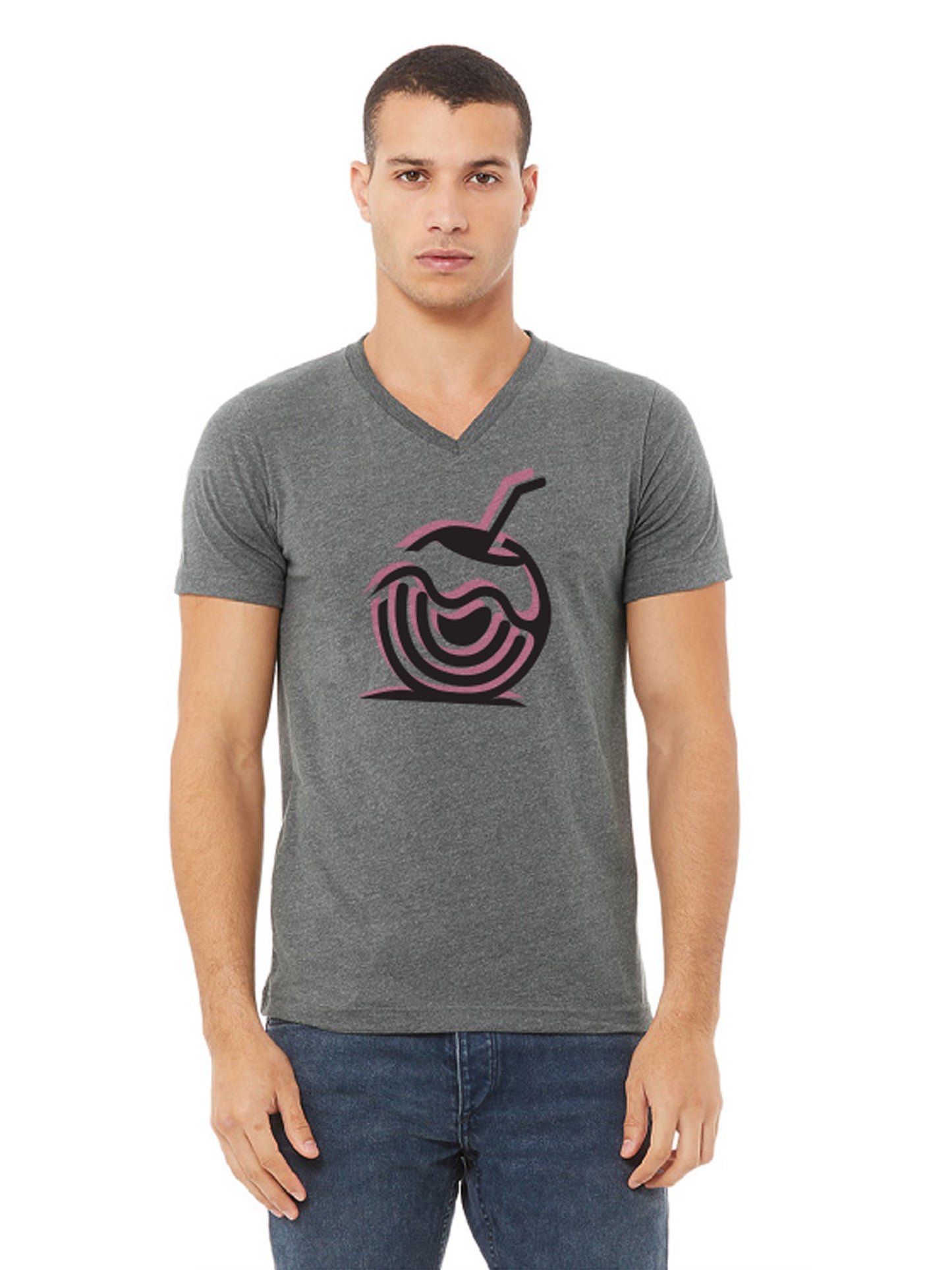 Coconut Vibes Graphic Unisex Short Sleeve V-neck Tee