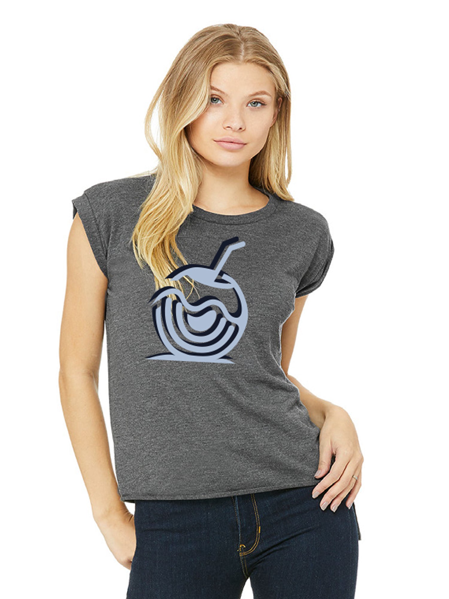 Coconut Vibes Graphic Women's Flowy Muscle Tee
