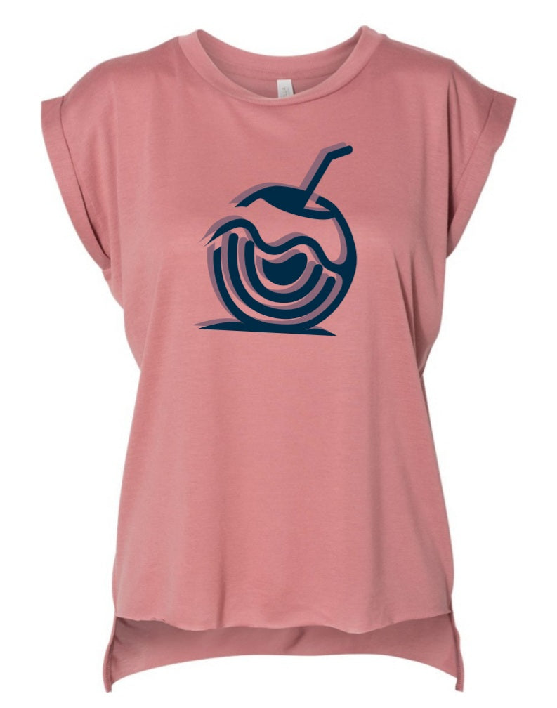Coconut Vibes Graphic Women's Flowy Muscle Tee