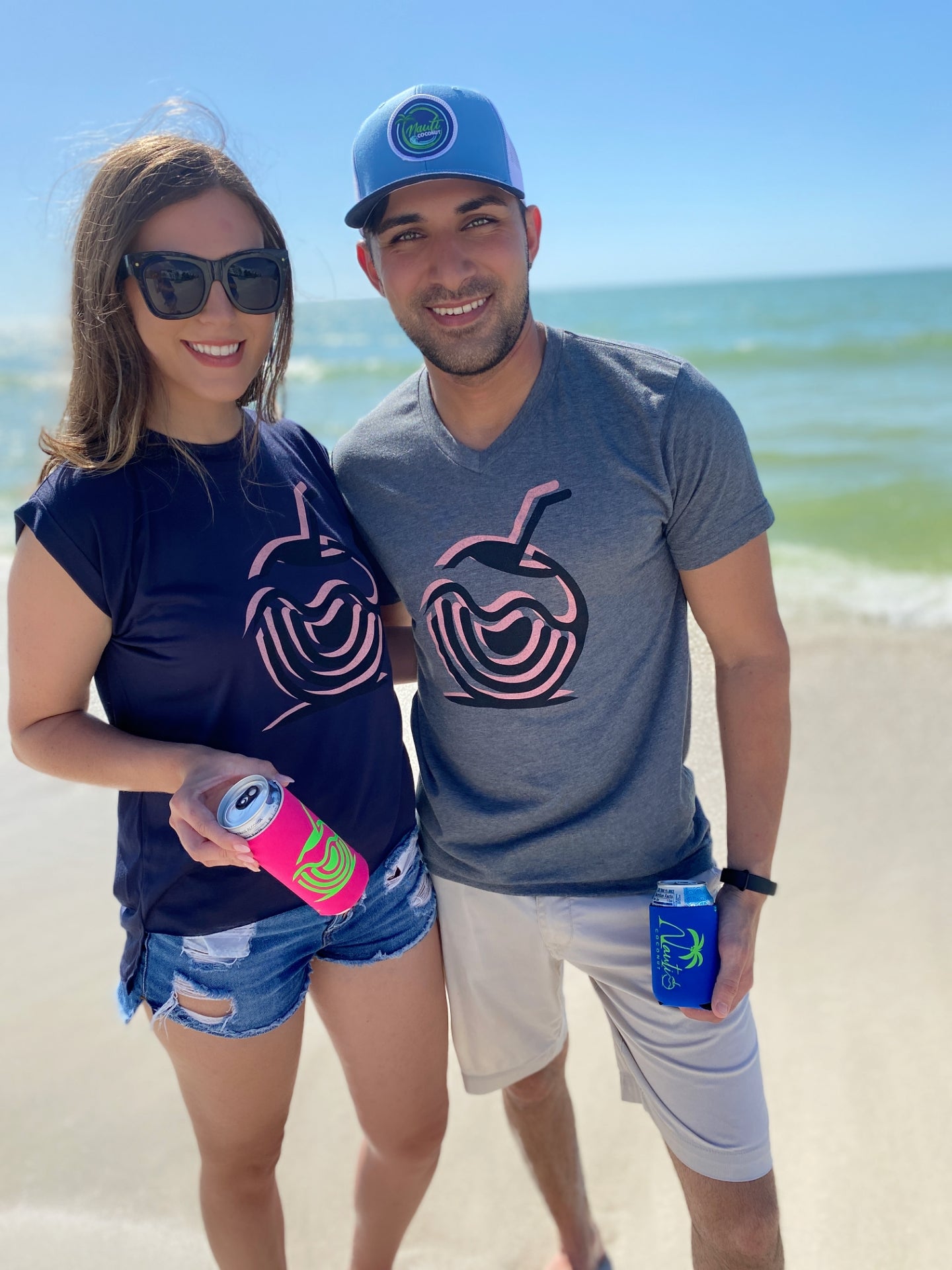 Coconut Vibes Graphic Unisex Short Sleeve V-neck Tee