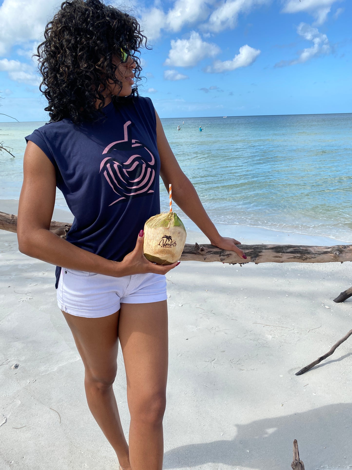 Coconut Vibes Graphic Women's Flowy Muscle Tee