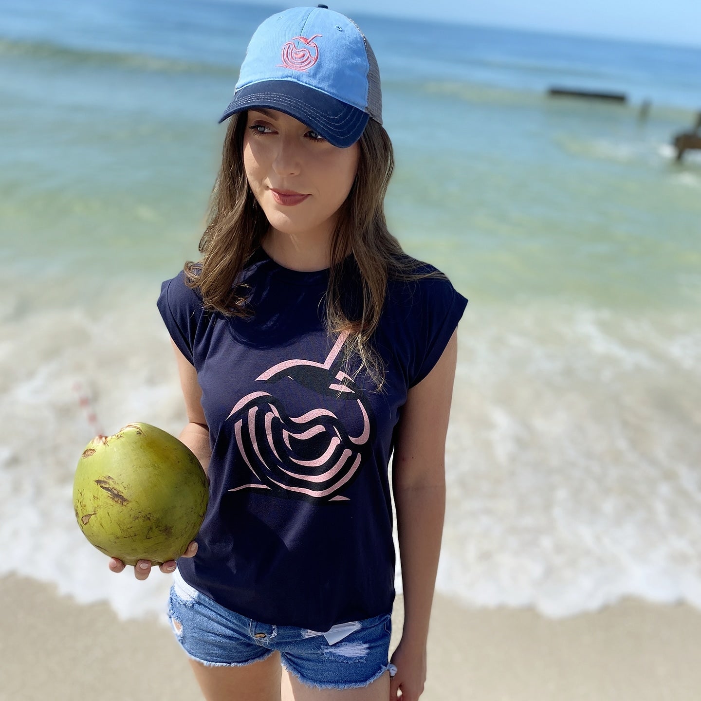 Coconut Vibes Graphic Women's Flowy Muscle Tee