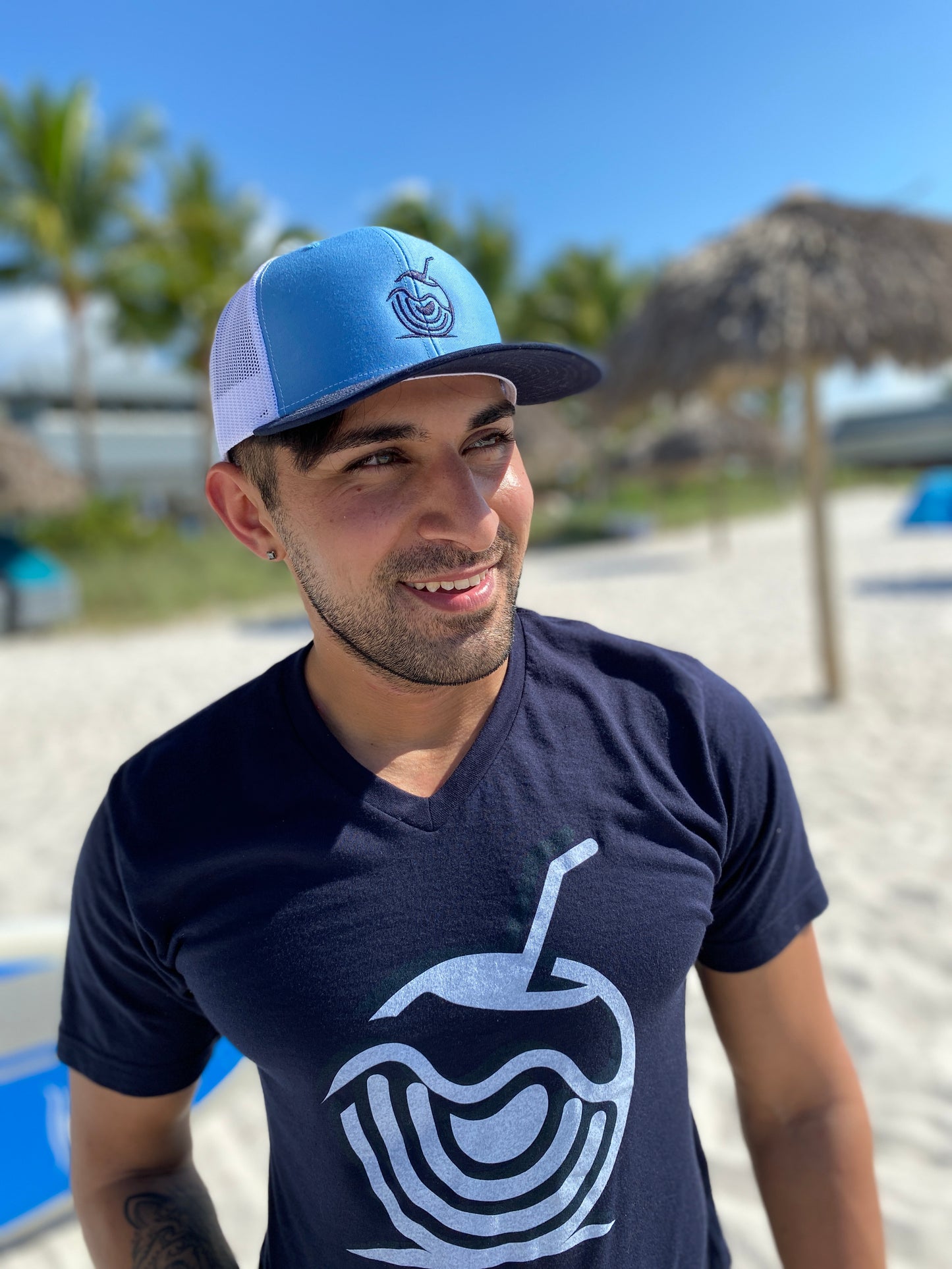 Coconut Vibes Graphic Unisex Short Sleeve V-neck Tee